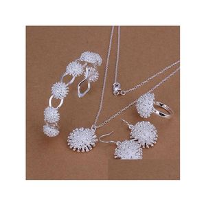 Set di gioielli da sposa Set di fuochi d'artificio di alta qualità in argento 925 Sier Set di gioielli Dfmss329 Nuovissimo vendita diretta in fabbrica Collana Bracciale Dhudu