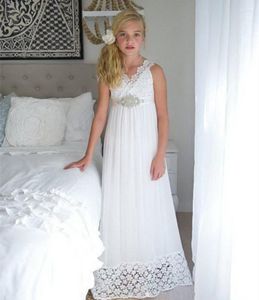 Girl Dresses Puffy Lace Baby Party Dress 2023 Kids Layers Flower Hi-Low Princess Cute First Communion Gowns