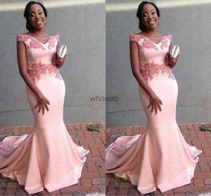 Street Style Dresses Sexy African Blush Pink Plus Size Mermaid Prom Dresses Lace Applique Off Shoulder Formal Dress Evening Gown Party Dress Robe Vestidos HKD230912