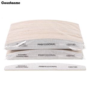Nail Files 100PcsThick Wood Nail File 100/180 Grit Grey Boat lime a ongle professionel Files For Manicure nagelvijl Pedicure Sanding Stick 230912