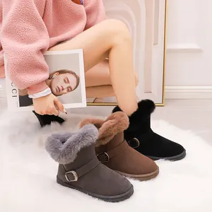 2024 Botas de neve elegantes e confortáveis, populares na internet, sapatos femininos da moda mingman b-28