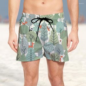 Herrshorts 3d Summer Hip Hop Vintage Flower Wild Grass Fjäril Abstrakt Bekväm modestranduppsättning 2023