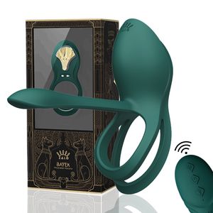 Wibratory Zalo Bayek Control Mężczyzna Wibrator opóźniony wytrysk pierścień kutas zamek Fine Classic Retro Male Sex Toy Para