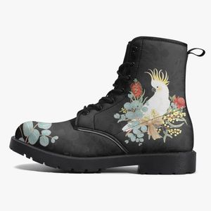 DIY Classic Martin Boots Män kvinnor skor Anpassat mönster cool svart mångsidig förhöjda casual stövlar 35-48 74002