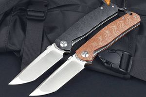 M6685 Flipper Folding Knife D2 Satin Drop Point Blade G10 Steel Sheet Handle Ball Bearing Fast Open Folding Knives