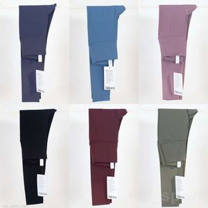 Lu Align Lu Lady Pantaloni sportivi da yoga Pantaloni lunghi morbidi levigati nudi Fitness Donna Pantaloni sportivi attillati traspiranti Leggings da allenamento Moda intera veloce e gratuita