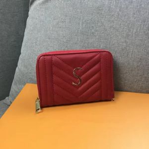 Portafoglio piccolo con cerniera di lusso Portafoglio da donna corto da lavoro Pochette da uomo in vera pelle Porta carte di credito Portamonete di grande capacità Borsa a mano all'ingrosso