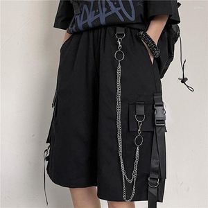 Men's Shorts 2023 Summer Casual Fashion Style Boardshort Bermuda Male Drawstring Elastic Waist With Chain Beach Men