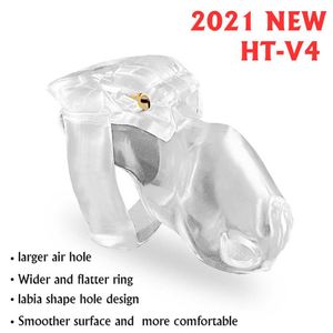 New HT-V4男性の貞操ケージデバイスセットセントゥールデュシャステットコックペニスリングボンデージベルトフェチアダルトセクシーなおもちゃゲイ2270