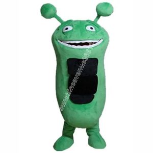 green caterpillar Mascot Costume Top Cartoon Anime theme character Carnival Unisex Adults Size Christmas Birthday Party Outdoor Outfit Suit