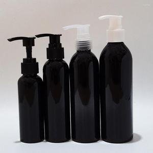 収納ボトル30pcs 100ml 150ml 200ml 250ml空のプラスチックポンプ化粧品コンテナシャンプーシャワージェルボトル用ブラックローション