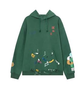 Mens Hoodie Women Gallerys American Trendy Brand Depts Designer Hoodie 기본 더블 거즈면 긴 소매는 유니원스 느슨하고 다재다능한 언더 셔츠 탑