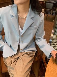 Women's Suits 2023 Korea East Gate Spring/summer Show White Small Suit Versatile Single Breasted Coat