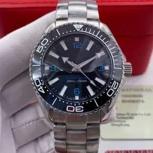 S Seamaster Ultra 6000 215.30.46.21.03.001 AAA 3A 품질 시계 45.5mm 남성 자동 기계적 움직임 선물 상자 사파이어 크리스탈 고무 밴드 11