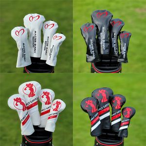 Inne produkty golfowe Master Bunny Edition Golf Covers Golf Headcover Golf Cover dla kierowcy 460cc fairway Hybird i Golf Iron Cover 230912