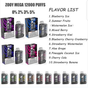 Puff 12000 engångs elektronisk cigarett bang king puff 12000 original zooy mega 12000 puff förfyllda vaper desechable mesh coil nic vape 0% 5% 2% vape 12000