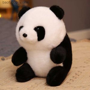 Bonecas de pelúcia como animais selvagens reais brinquedos de pelúcia redondo bonito realista panda bonecas de pelúcia presentes para crianças menino meninas q230913