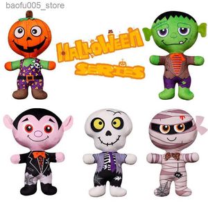 Plush Dolls Kawaii Halloween Series Plush Toys Horrible Pumpkin Vampires Mummy Dolls Stuffed Soft Toy For Kids Halloween Decoration Q230913