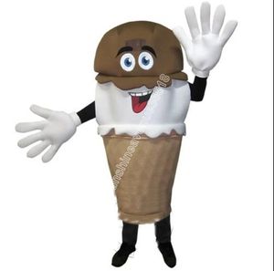 Icecream Waver Mascot Costume Top Cartoon Anime Personagem Carnaval Unissex Tamanho Tamanho da Festa de Aniversário de Natal