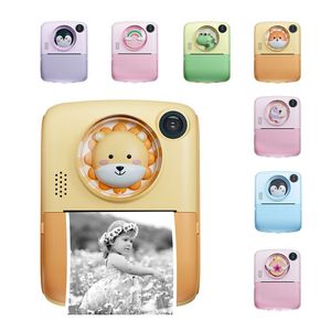 Fotocamera per bambini Fotocamera a inchiostro zero con stampa istantanea per bambini Fotocamera digitale selfie 1080P HD con carta da stampa Schermo da 2,0 pollici Fotocamera per stampa video per bambini Regalo di compleanno