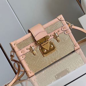 Chain Hard Trunk Box Bag Denim Handbag Women Fashion Tote Bag Designer Bag Cosmetic Case Top Mirror Quality Luxury Crocodile Leather Lizard Crossbody Bag