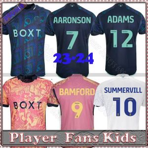 3xl 4xl 23 24 Bamford Llorente Leeds Undites Soccer Jerseys Home Away 3rd 2023 2024 Adams Aaronson Harrison James Rodrigo Men Kids Kids Shirt Player Fans