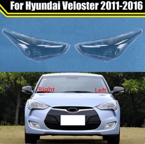 Auto strålkastarfodral för Hyundai Veloster 2011-2016 Bilens främre strålkastare täckt glaslampa skal lins glas kepsar ljus lampskärm