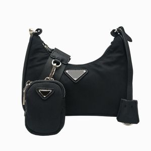 2023 neue Luxus 2 teile/satz frauen weiße schulter tasche wasserdichte leinwand Nylon Brust pack dame Tote ketten handtaschen presbyopie geldbörse Messenger umhängetasche