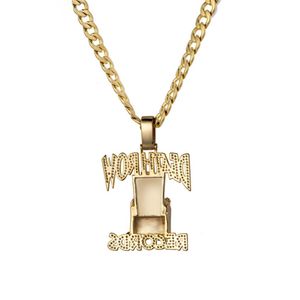 New Death Row Pendant Hip Hop TUPAC zircon Necklace Fashion Accessories For Men And Wome205H