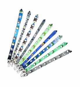 Mobiltelefonband charms 10st cartoon japan anime lanyard id märke hållare nycklar mobiltelefon nack -id för bil nyckel id korthänge pojke tjej gåvor # 116