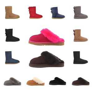 Australische Designer Schneestiefel Mini Damen Winter Australien Plateau Ug Stiefel Fell Slipper Knöchel Wolle Schuhe Schaffell Echtleder