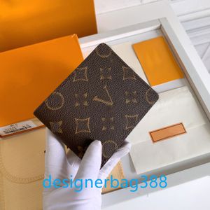 Portfele projektanta luksusowe prawdziwe skórzane portfele mody torebka retro dla mężczyzn klasyczne uchwyty na karty torebka moneta słynny portfel ze sprzęgłem z pudełkiem 60223
