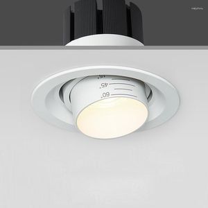 Deckenleuchten Zoom Embedded Dimmbare Einbau-Downlight 15-60 Grad COB 7W 12W 15W 20W Spotlight Hintergrund Wand LED Innenbeleuchtung