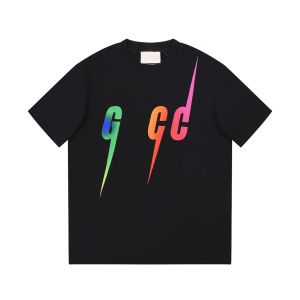 Famous designer t shirt High Quality women/men T Shirt Letter G Print O-Neck Short Sleeve Black White Fashion G graphic tees 001#