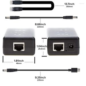 Fiber Optic Equipment 2x Poe Splitter 5V 4A för Jetson Nano Raspberry Pi 4 och mer - Aktiv till Barrel Jack eller Gigabit