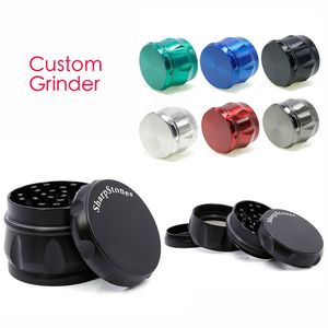 Toptan 43mm/63mm Metal Elmas Bitki Öğütücü En Yeni Tasarım Renkli Çinko Alaşımlı Keskin Tezgah İçbükey Tütün Öğütücüler Sigara Aksesuar