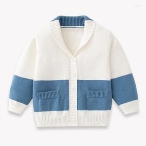 Jackets Boy Knitwear Sweater Casual Cardigans Autumn Sweaters Children Boys Fashion Spring V-neck Kids Girls Outwear Clothes