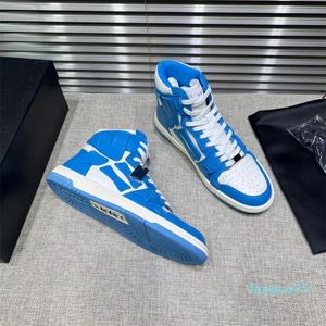 2023-Top Luxury Skel High Top Sneakers Skeleton Shoes Suede Leather Trainers Skull Mens Skateboard Walking Comfort Party Wedding Sports EU38-46