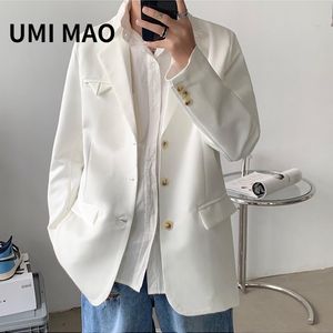 Misto lana da donna UMI MAO Yamamoto Dark Network Rosso Casual Uomo Donna Versione coreana Design ampio Fried Street Blazer Cappotto Femme Y2K 230912