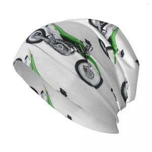Berets Green Dirt Bike Stylish Stretch Knit Slouchy Beanie Cap Multifunction Skull Hat For Men Women