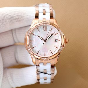 Kobiety oglądają automatyczny ruch mechaniczny zegarki Lady Business Na rękę 35 mm Sappire Montre de Luxe Ceramic Watch Pasp