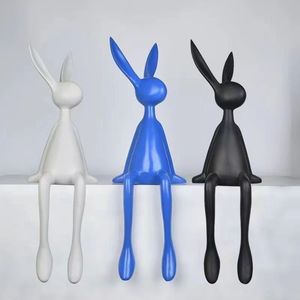 Other Event Party Supplies Modern simple long-ear rabbit sitting posture decoration living room porch TV cabinet model room high-grade floor decoration 230912