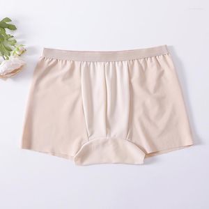 Underpants Real Mulberry Silk Men Mid-WistSilk Underwear Respirável Boxers Jovem Boxer Shorts Cabeça Calças Soltas