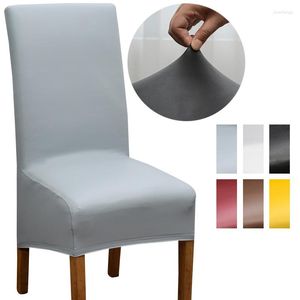 Stol täcker elastisk täckning pu vattentät hög rygg spandexstolar slipcovers för matsal bröllop bankett bar el el