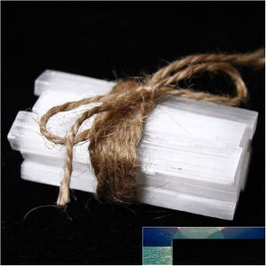 Arts And Crafts 10Pcs Natural White Selenite Crystal Stick Chips Gypsum Quartz Rough Minerals Specimen Point Healing Stone Drop Delive Dhpe5