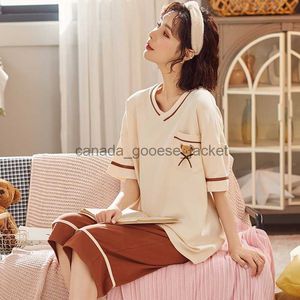 Womens Sleep Lounge Womens Sleepwear Women Clothes for Summer Pajamas Sets ONeck Sleepwear Lovely Rabbit Pijamas Mujer Short Sleeve Cotton Sexy Pyjamas Female M5XL