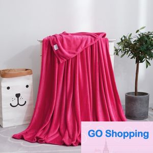 Solid Color Blanket Coral Fleece Blanket Flannel Gift Yoga Cover Blanket Flannel BlanketS Factory Wholesale