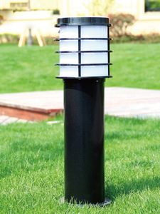 Solar Powered Outdoor Garden LED Lawn Light Pathway Water-Proof Casting Aluminum White Acrylic Lampshade Yard Solar Lights