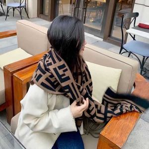 12% OFF scarf New Double sided Letter Scarf for Women's Winter Korean Edition Cashmere Thickened Neck and Shawl with INS{category}