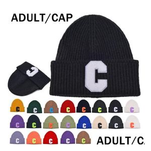 2021 neue Winter Outdoor Paare Hut Candy Farbe Caps Mode Frühling Sport Mützen Casual Buchstabe C Marke Gestrickte Hip-Hop Hüte Drop Lieferung